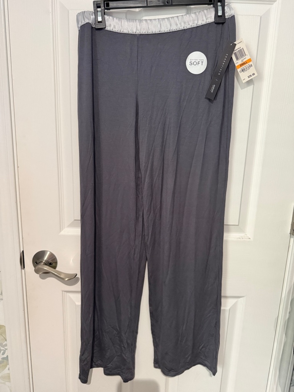 Alfani Essentials Wide-Leg Lounge Pants in Charcoal. Size small.